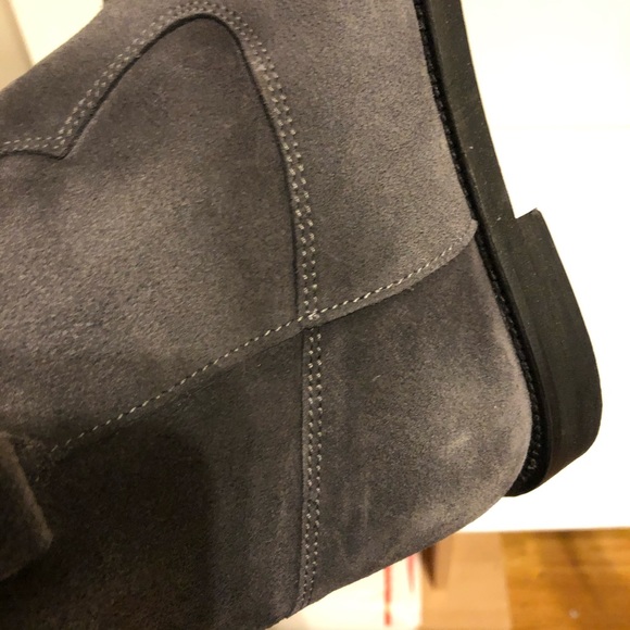 Leopardo Principi Womens Grey Suede Ankle Bootie 37 - Picture 8 of 11